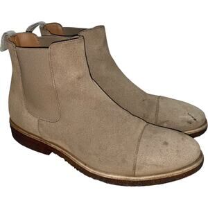 TAFT Beige Tan Suede Chelsea Ankle Boots     Size: EU 41 / US 8